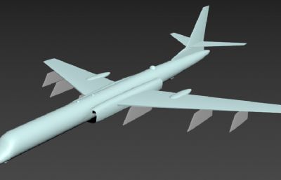 轰6K轰炸机max2018模型
