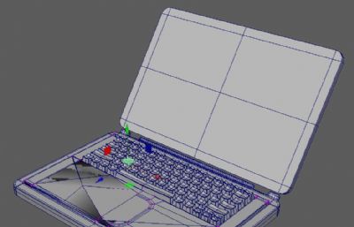 电脑,笔记本电脑maya模型
