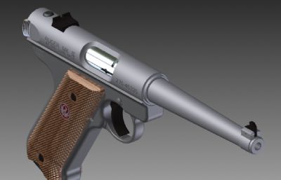 鲁格104手枪max,fbx模型