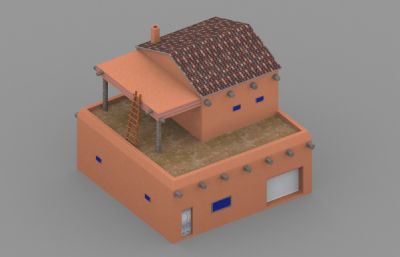 沙漠小屋max模型