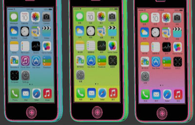 iPhone5c手机模型,多款颜色的max模型