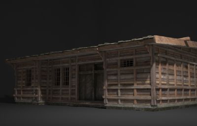 木房子民居平房建筑3D模型