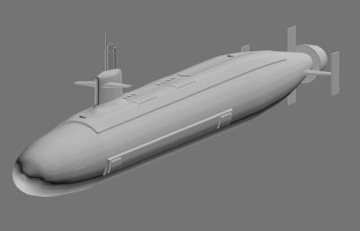 法国胜利级弹道导弹核潜艇max模型
