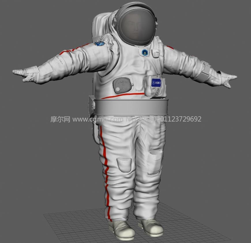 中国宇航员飞天宇航服maya模型