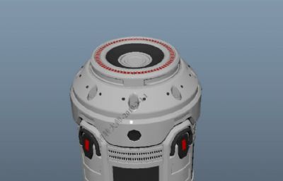 科幻道具罐子,能量罐maya模型