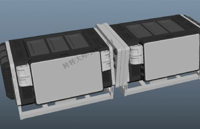 科幻台子箱子道具maya模型