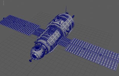 曙光号飞船卫星FBX模型