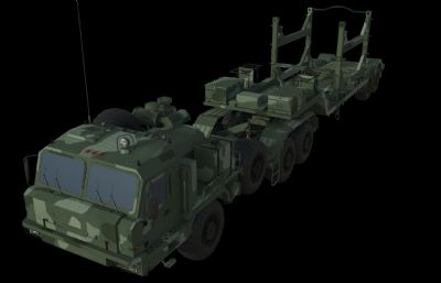 军用运输车maya模型,redshift渲染器渲染