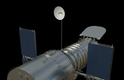 哈勃望远镜卫星maya模型,redshift渲染器渲染