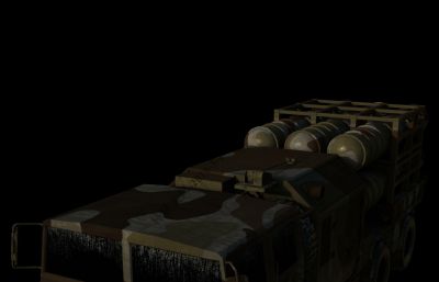 导弹车maya模型,redshift渲染
