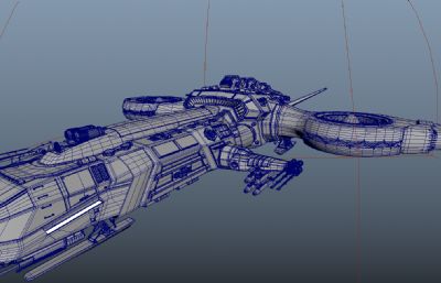 飞船,太空船,飞行器maya模型,redshift渲染