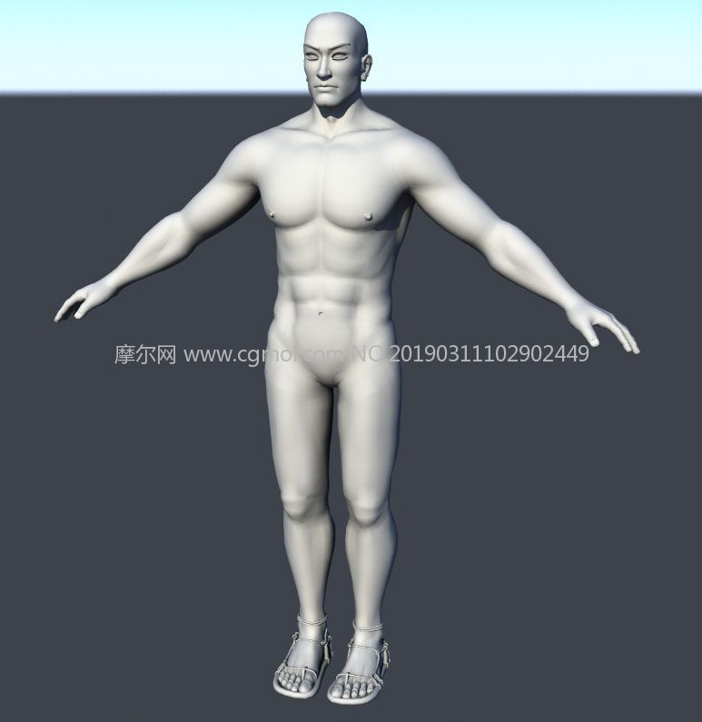 男人裸体 男人体maya模型 基础人体 动画角色 3d模型下载 3d模型网 Maya模型免费下载 摩尔网