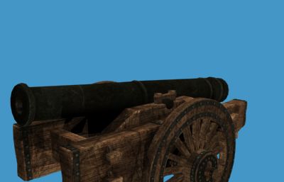 炮车,古代大炮max模型