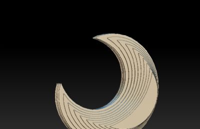 月牙月亮雕塑设计