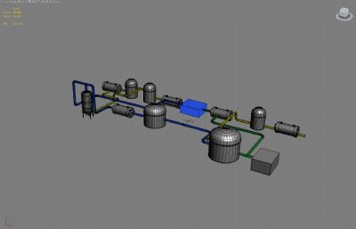 石油工厂光电模型01