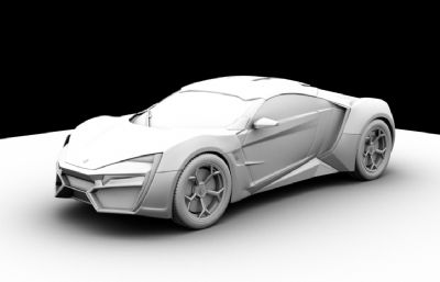 《速度与激情7》莱肯跑车,写实轿跑maya模型