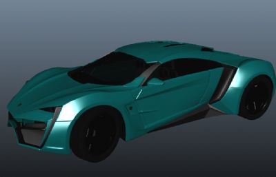 《速度与激情7》莱肯跑车,写实轿跑maya模型