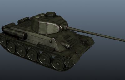 t34游戏坦克模型,战争武器max模型