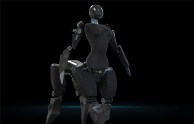 半人马造型的未来概念服务型机器人模型3D图纸
