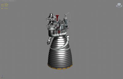 火箭发动机推进器max模型