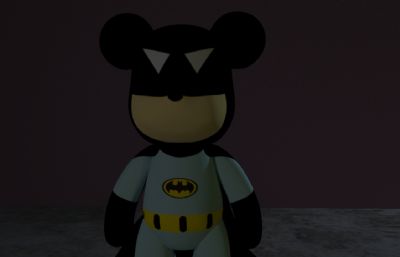 蝙蝠侠版暴力熊玩偶maya模型