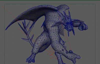 怪物怪兽飞龙maya模型