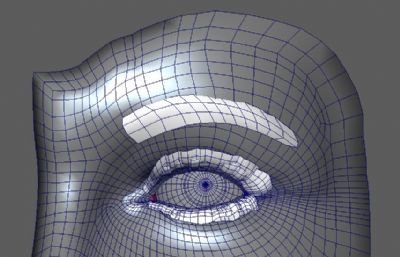 真实超写实女孩眼睛眼部特写maya模型