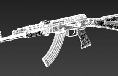 AK-47冲锋步枪max模型源文件,非实物模型