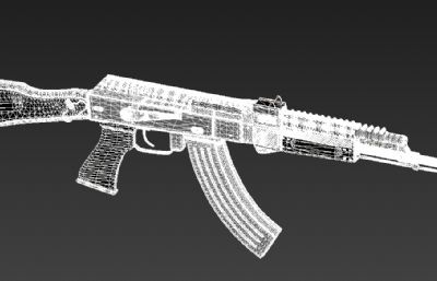 AK-47冲锋步枪max模型源文件,非实物模型