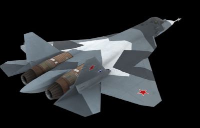 俄罗斯T50战斗机模型,max,c4d,fbx三种格式