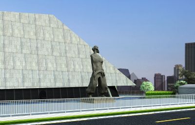 南京大屠杀遇难同胞纪念馆,抗战胜利纪念馆max大型场景模型,有贴图