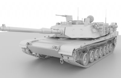 M国M1A2主战坦克maya建模