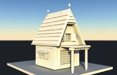 龙猫宫崎骏电影里小月的房子maya模型