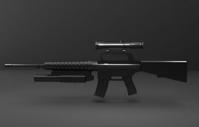 5.56自动步枪maya模型