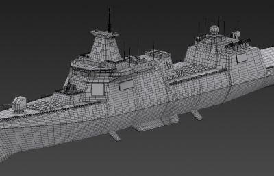 055重型驱逐舰max模型