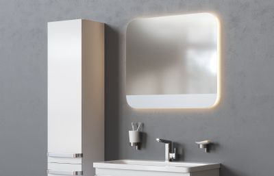 洗手台洗手盆浴室柜max模型，vray渲染，corona渲染两个版本