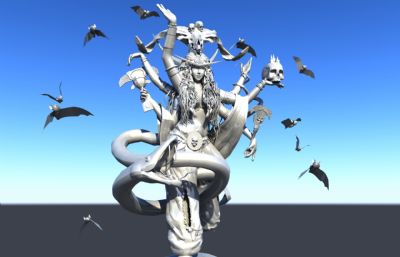 蛇女祭司高模Maya模型