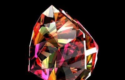 彩色钻石maya模型,带材质