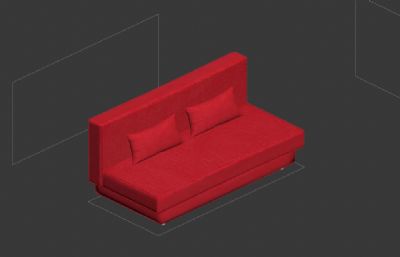 红色简易沙发