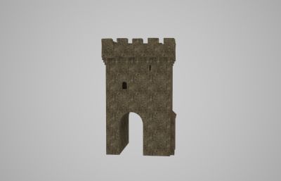 古建筑城墙碉堡3D模型