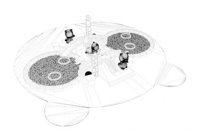 卡通小熊海洋球,波波池娱乐设施C4D模型