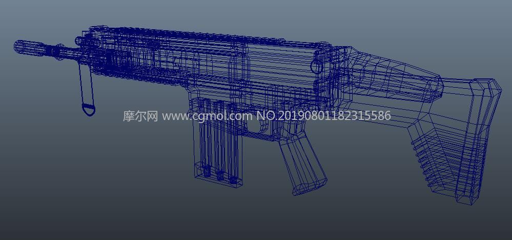 突击步枪scar-maya模型