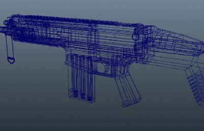 突击步枪scar-maya模型