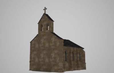 古欧教堂建筑3D模型