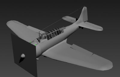 美军二战飞机SBD 3D模型