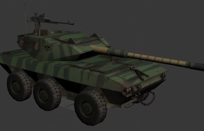 坦克歼击车LAV-600,带高模,低模及一套贴图,贴图需要自己调整