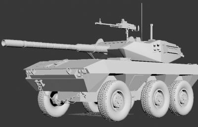 坦克歼击车LAV-600,带高模,低模及一套贴图,贴图需要自己调整