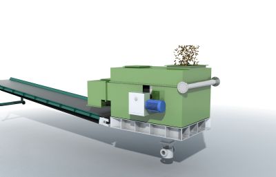 芦苇水洗机设备MAX模型,400帧工作原理动画
