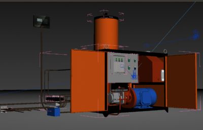 液压多点干油泵设备3D模型