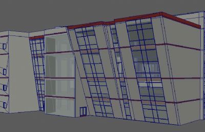 学校图书馆建筑maya模型